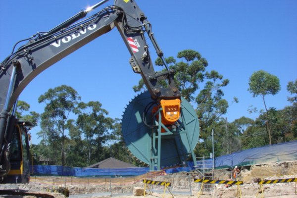 An Echidna C5 in excavations for a new development.
